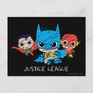 Mini Justice League Sketch Briefkaart