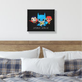 Mini Justice League Sketch Canvas Afdruk (Insitu (Slaapkamer))