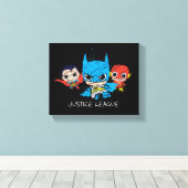 Mini Justice League Sketch Canvas Afdruk (Insitu (Houten vloer))