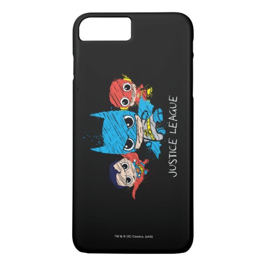 Mini Justice League Sketch Case-Mate iPhone Case (Achterkant)