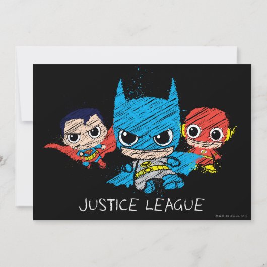 Mini Justice League Sketch Kaart (Voorkant)