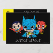 Mini Justice League Sketch Kaart (Voorkant / Achterkant)