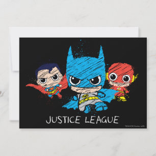 Mini Justice League Sketch Kaart