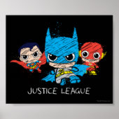 Mini Justice League Sketch Poster (Voorkant)