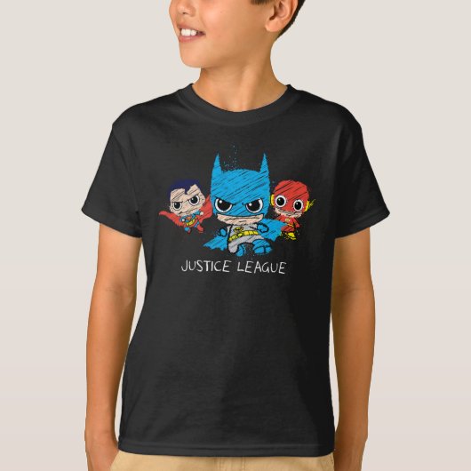 Mini Justice League Sketch T-shirt (Voorkant)