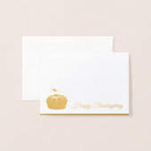 Mini Kaart-Goud Folie-Thanksgiving Folie Kaarten (Voorkant met envelop)