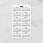 Mini-kaarten met kerstboom en agenda op achterzijd visitekaartje (Achterkant)