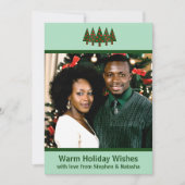 Mini Kerstbos Foto Vakantie Kaart (Voorkant)