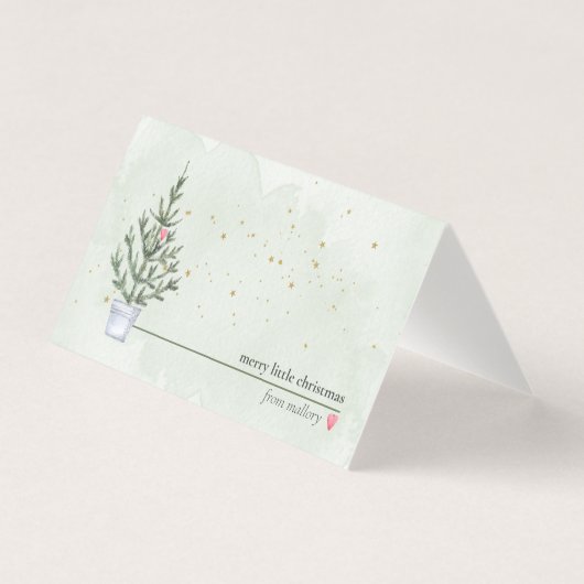 Mini Kerstbriefkaarten met Jouw naam Visitekaartje (Voorkant)