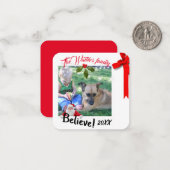 Mini-kerstfoto met Santa Kaarten Notitiekaartje (Voorkant / Achterkant in situ)