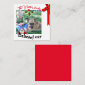 Mini-kerstfoto met Santa Kaarten Notitiekaartje (Voorkant / Achterkant)