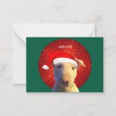 mini kerstman wuf wuf notitiekaartje (Achterkant)
