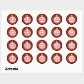 Mini Kerststickerset – Uitspraken voor de Feestdag Ronde Sticker (Vel)