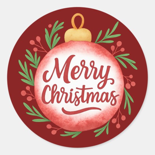 Mini Kerststickerset – Uitspraken voor de Feestdag Ronde Sticker (Voorkant)
