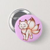 Mini kitsune botton ronde button 5,7 cm (Voorkant /achterkant)