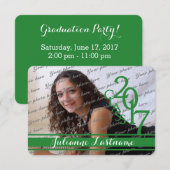 Mini Klasse van 2017 Foto Varsity Green Kaart (Voorkant / Achterkant)