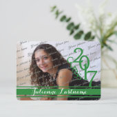 Mini Klasse van 2017 Foto Varsity Green Kaart (Staand voorkant)