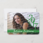 Mini Klasse van 2017 Foto Varsity Green Kaart (Voorkant)