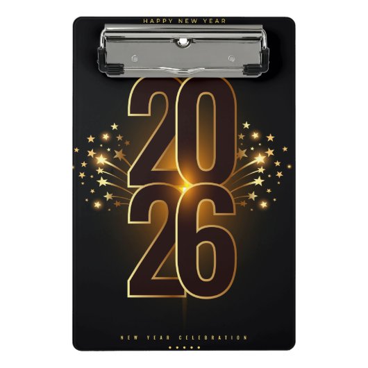 Mini klembord-Gelukkig nieuwjaar 2026  Klembord (Voorkant)