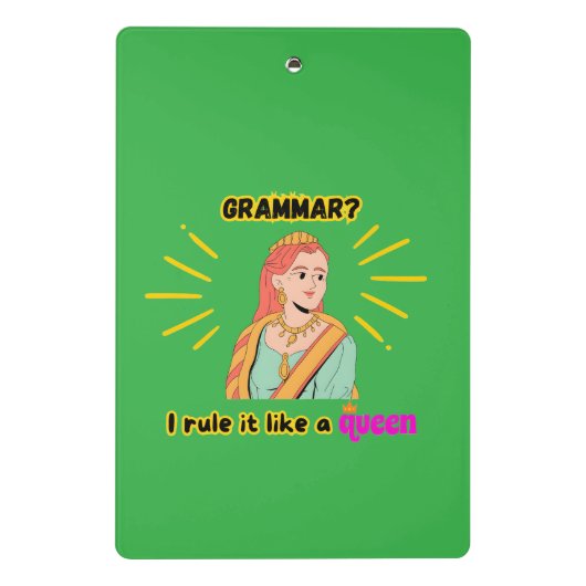 Mini Klembord: Grammatica Queen Mini Klembord (Achterkant)