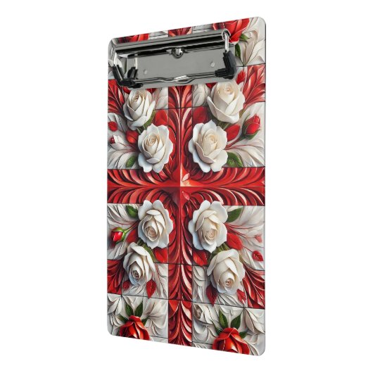 Mini klembord met Engels Rozen Design (Angled2)
