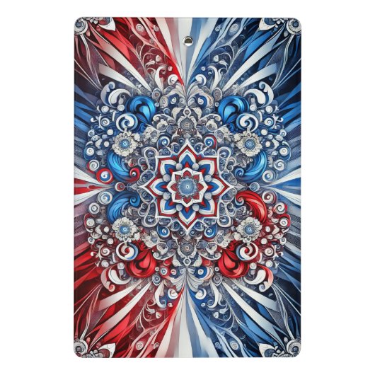 Mini klembord met Franse kleuren Abstract Design (Achterkant)