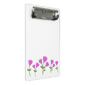 Mini klembord met roze bloemen (Schuin)