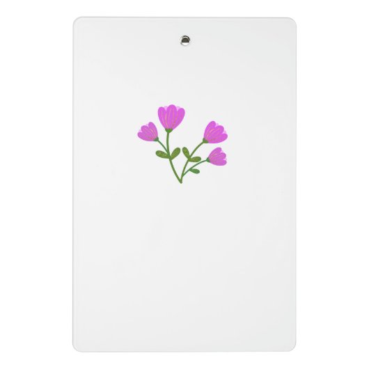 Mini klembord met roze bloemen (Achterkant)