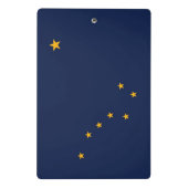 Mini klembord met vlag van Alaska, Verenigde State (Achterkant)