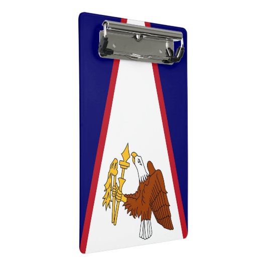 Mini klembord met vlag van Amerikaans-Samoa, Veren (Schuin)