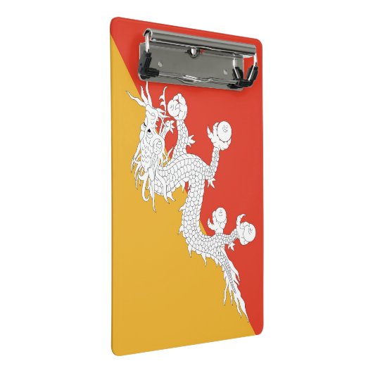 Mini klembord met vlag van Bhutan (Schuin)