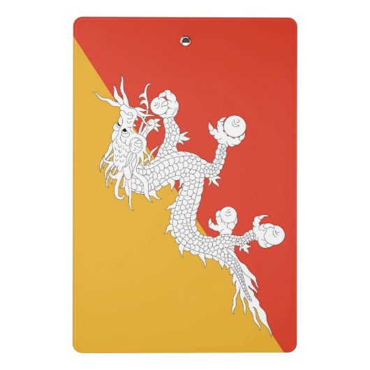 Mini klembord met vlag van Bhutan (Achterkant)