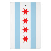 Mini-klembord met vlag van Chicago City, VS Mini Klembord (Achterkant)