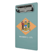 Mini klembord met vlag van Delaware, Verenigde Sta (Angled2)