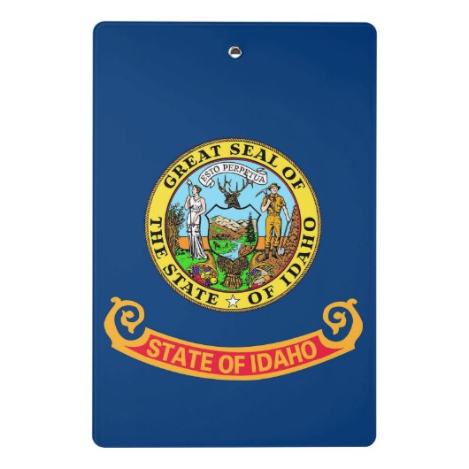 Mini klembord met vlag van Idaho State, Verenigde  (Achterkant)