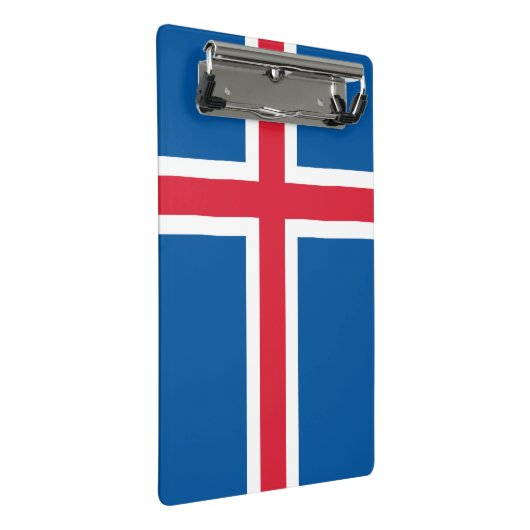 Mini klembord met vlag van IJsland (Schuin)