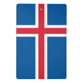 Mini klembord met vlag van IJsland (Achterkant)