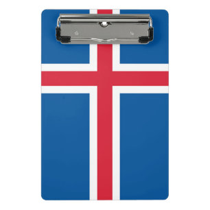 Mini klembord met vlag van IJsland