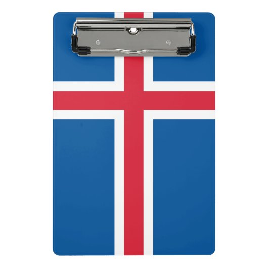 Mini klembord met vlag van IJsland (Voorkant)