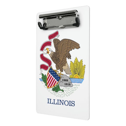 Mini klembord met vlag van Illinois State, Verenig (Angled2)