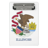 Mini klembord met vlag van Illinois State, Verenig (Voorkant)