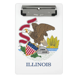 Mini klembord met vlag van Illinois State, Verenig