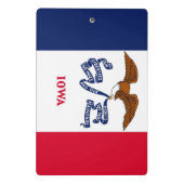 Mini klembord met vlag van Iowa State, Verenigde S (Achterkant)