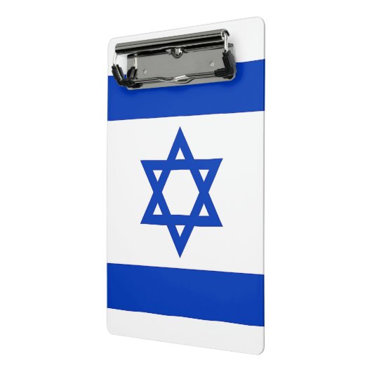 Mini klembord met vlag van Israël (Angled2)