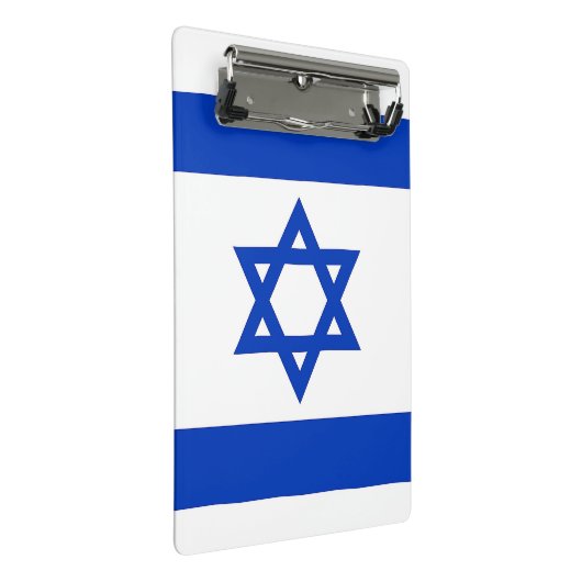 Mini klembord met vlag van Israël (Schuin)