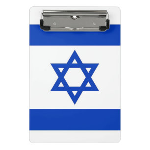 Mini klembord met vlag van Israël