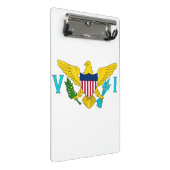 Mini klembord met vlag van Maagdeneilanden, Vereni (Schuin)