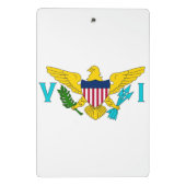 Mini klembord met vlag van Maagdeneilanden, Vereni (Achterkant)