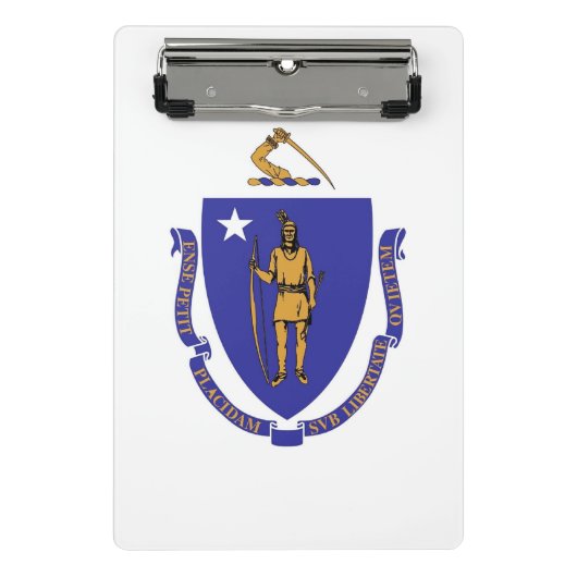 Mini klembord met vlag van Masachusetts, Verenigde (Voorkant)