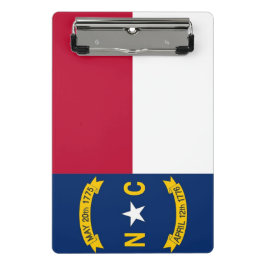 Mini klembord met vlag van North Carolina